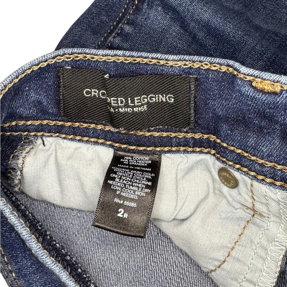 Express Blue Straight Leg Jeans with Vintage Wash - Picture 2 of 4